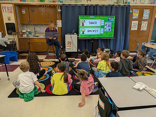 1st grade wrapping up their last book before the vote!