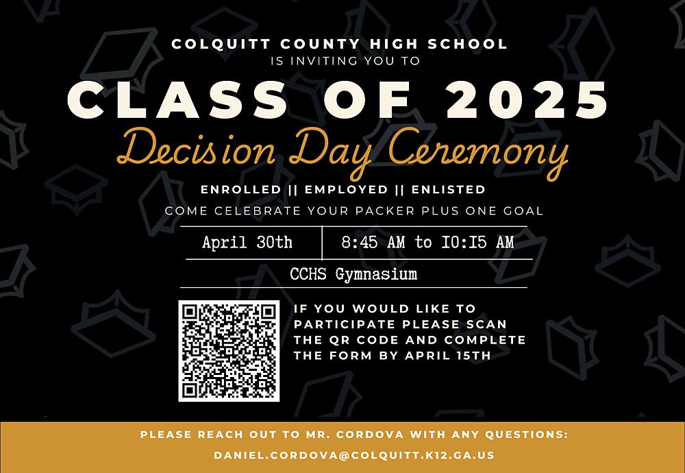 Class of 2025 Decision Day | Colquitt County High School