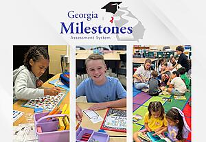Georgia Milestones - Decorative Graphic - Photos of Students