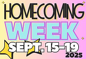 Homecoming Week September 15-19, 2025