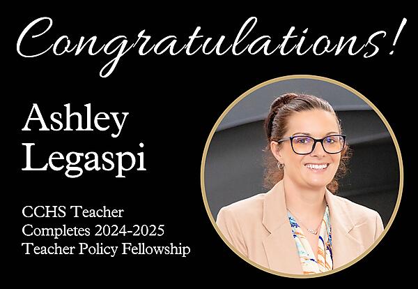 Decorative Graphic - Ashley Legaspi - CCHS Teacher Completes 2024-2025 Teacher Policy Fellowship