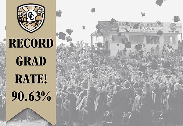 Colquitt County School District Logo - Record Grad Rate - 90.63%