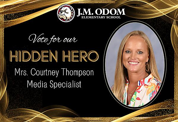 Hidden Heroes decorative nominee flyer for Courtney Thompson