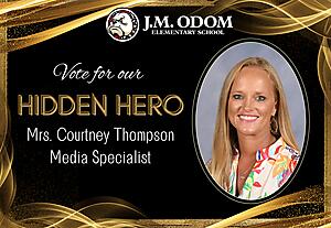 Hidden Heroes decorative nominee flyer for Courtney Thompson