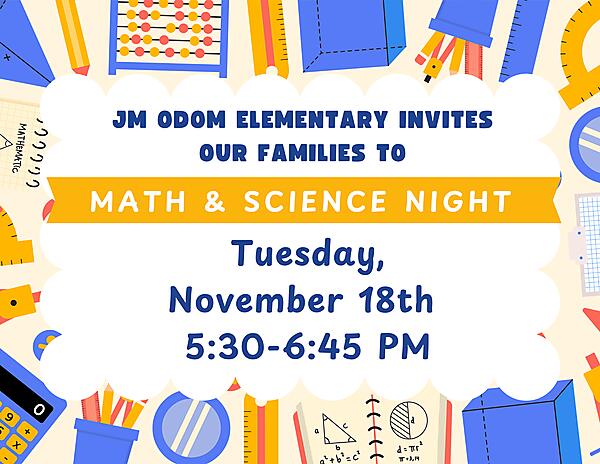 Math & Science Night Decorative Flyer