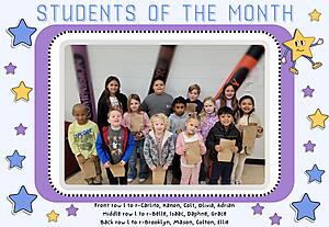 decorative flyer with students