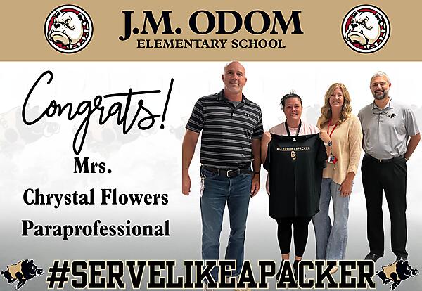 SERVE Like A Packer Decorative Flyer for Chrystal Flowers