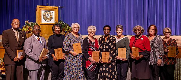 Image: Samuel Stewart, John Greene, Jr., Renee Willis (Eula Armstrong Willis), Sabrina Faison Odom (Stanley Floyd Faison), Faye Brock (Brady Brock), Mary M. Gibson, Bobbie Key, Trudie M. Hill, and Julia Dorminey & Sally Dorminey (Juanita F. Dorminey).
