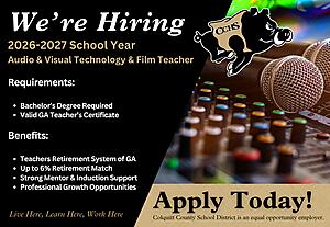 Apply today to join our team for the 26-27 school year! 