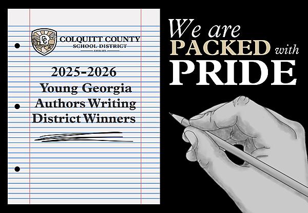 We are Packed with Pride - 2025 2026 Young Georgia Authors Writing District Winners
