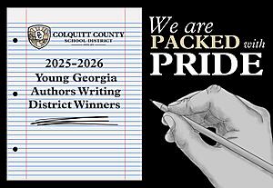 We are Packed with Pride - 2025 2026 Young Georgia Authors Writing District Winners