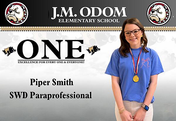 March ONE Medal Recipient Piper Smith decorative 