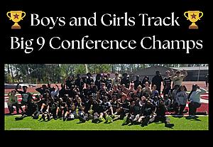 photo of track team
boys and girls track big 9 conference champs