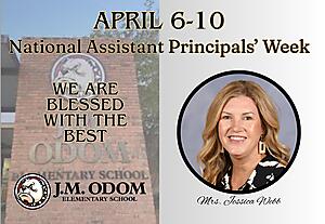 Decorative Image of Mrs. Jessica Webb for National Assistant Principals Week April 6-10