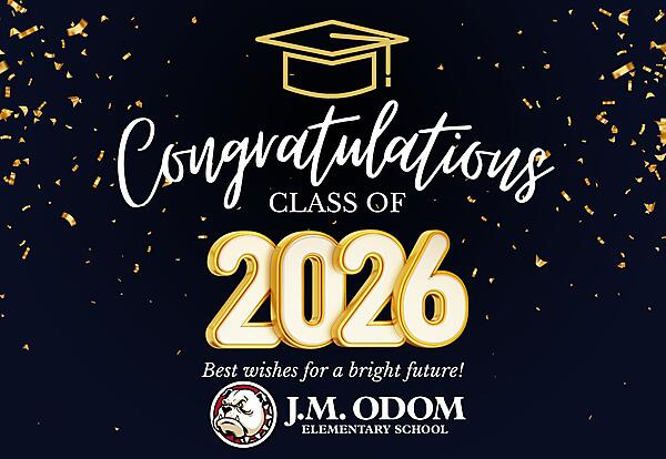 Decorative image congratulating the class of 2026 for gratuating