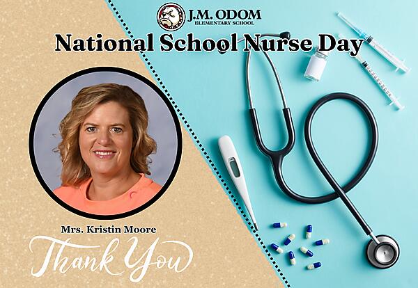 Decorative Image to thank Nurse Moore for National School Nurse Day