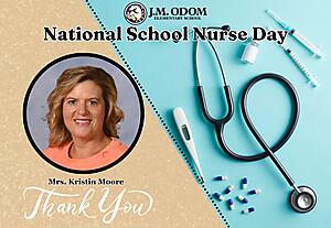 Decorative Image to thank Nurse Moore for National School Nurse Day