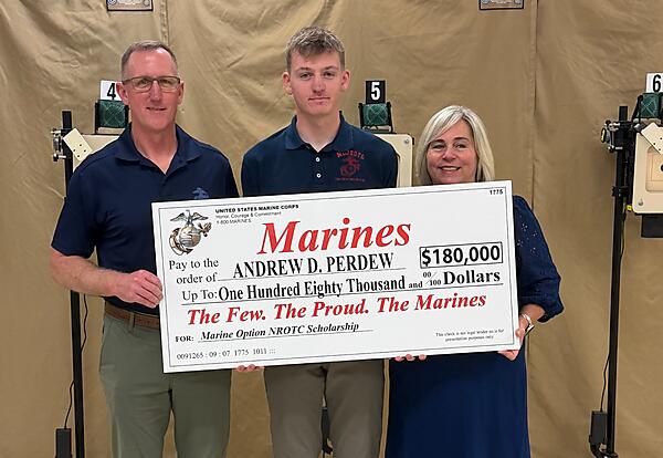Lt. Col. Jason Perdew, Andrew Perdew, and Jessica Perdew

