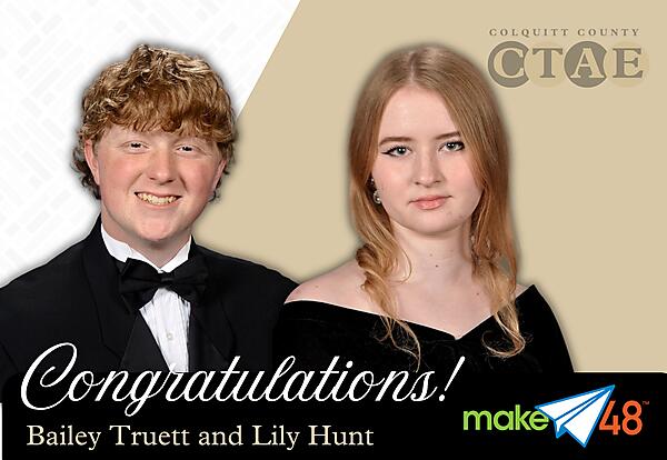 Congratulations Bailey Truett and Lily Hunt