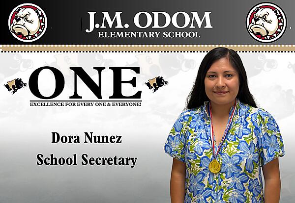 Decorative image of May O.N.E. medal recipient, Dora Nunez