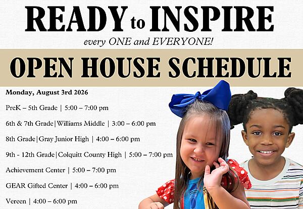 Open House Schedule