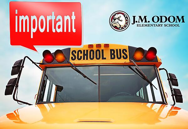 Decorative image for important message about transportation changes.