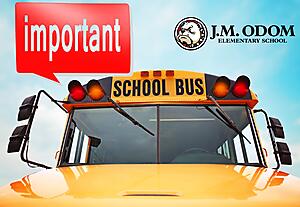 Decorative image for important message about transportation changes.