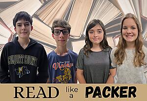 Read like a packer text with 4 student pictures