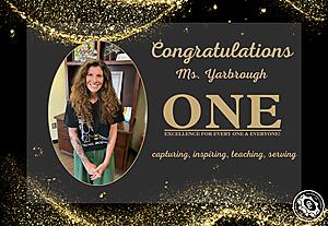 Congratulations Ms. Yarbrough on being our ONE medal recipient.