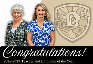 Congratulations 2026-2027 Teacher and Employee of the Year Tammy Middlebrooks and Lori Linnenkohl