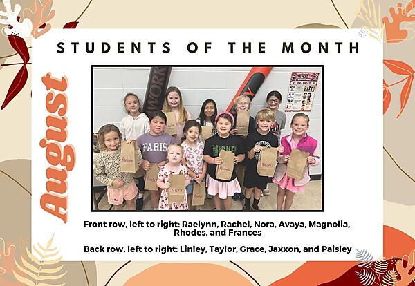 flyer with students holding their gift bags