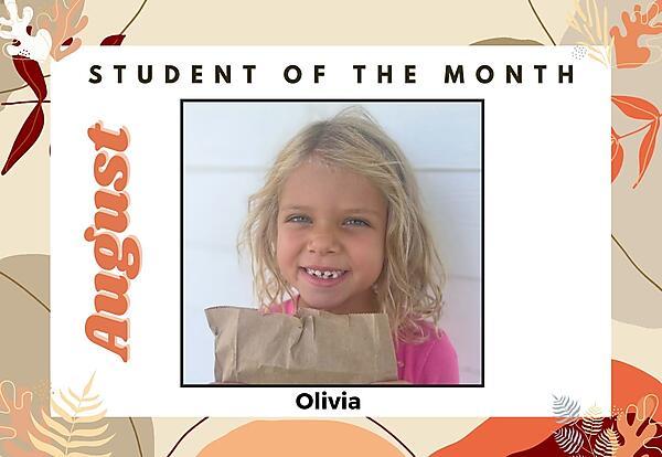 flyer with a student holding her gift bag