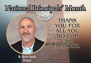 Decorative image of Mr. Daniels for National Principal's Month