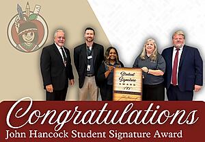 Congratulations John Hancock Student Signature Award