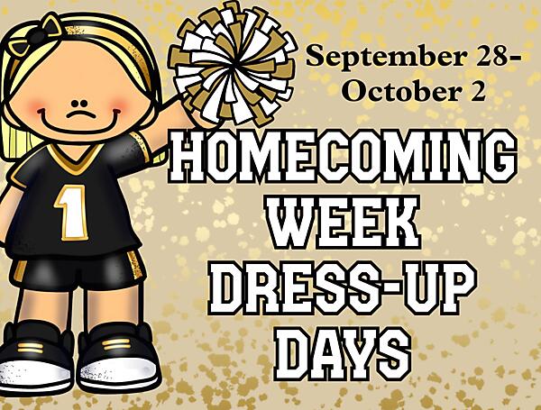 Homecoming Week Dress-Up Days UPDATE!