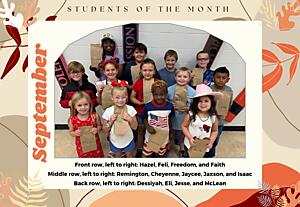 Flyer with a photo of a group of students