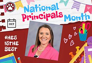 Flyer with a picture of the school principal with the words #HesIsTheBest