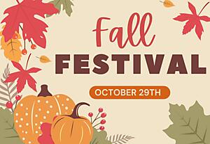 Fall-themed Fall festival flyer