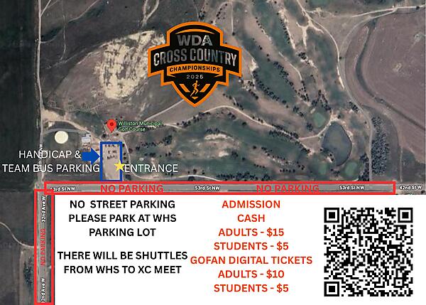 WDA Cross Country Parking Map