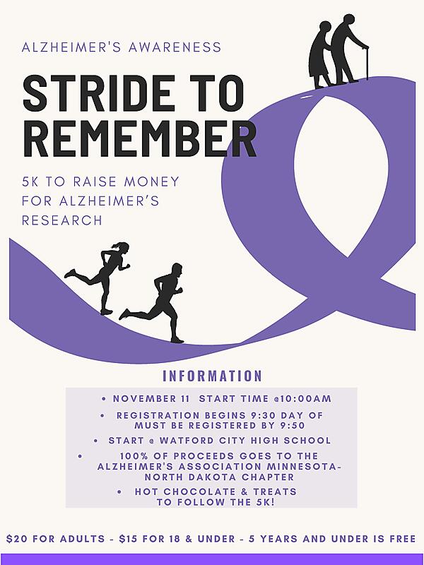 Stride to remember flyer