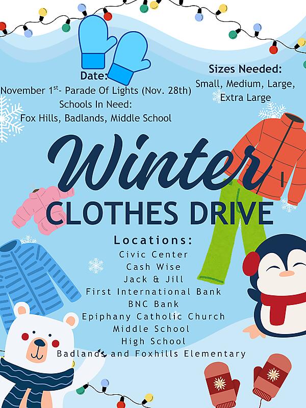 Winter Clothing Drive Flyer