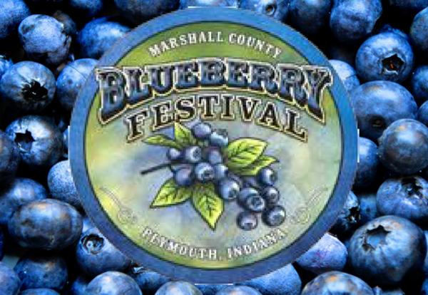 Blueberry Festival logo on blueberries image