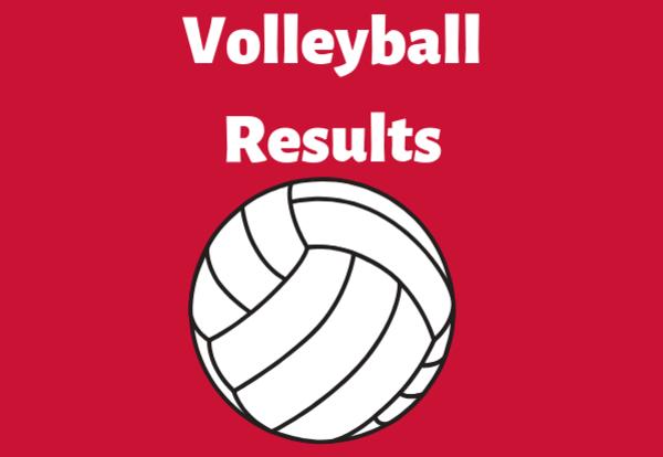 Volleyball Results-volleyball on red background