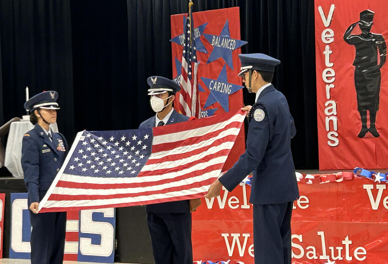 Las Positas Elementary school, an IB World School, honors Veterans Day