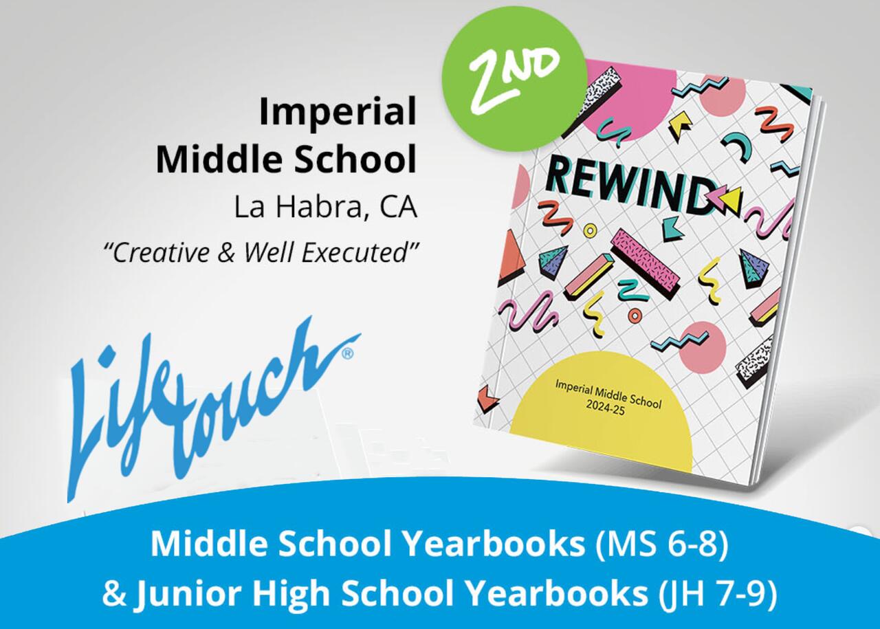 Imperial Middle School wins second place in National Lifetouch Yearbook ...