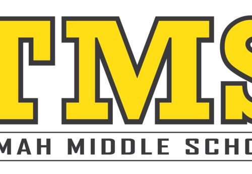 yellow T M S in capitol letters, Tomah mIddle SChool logo