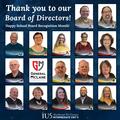 A collage of photos of all 17 IU5 board members, thanking them.