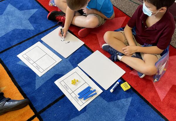 Second Graders Work Together, and Have Some Fun, in Math Class - Featured image
