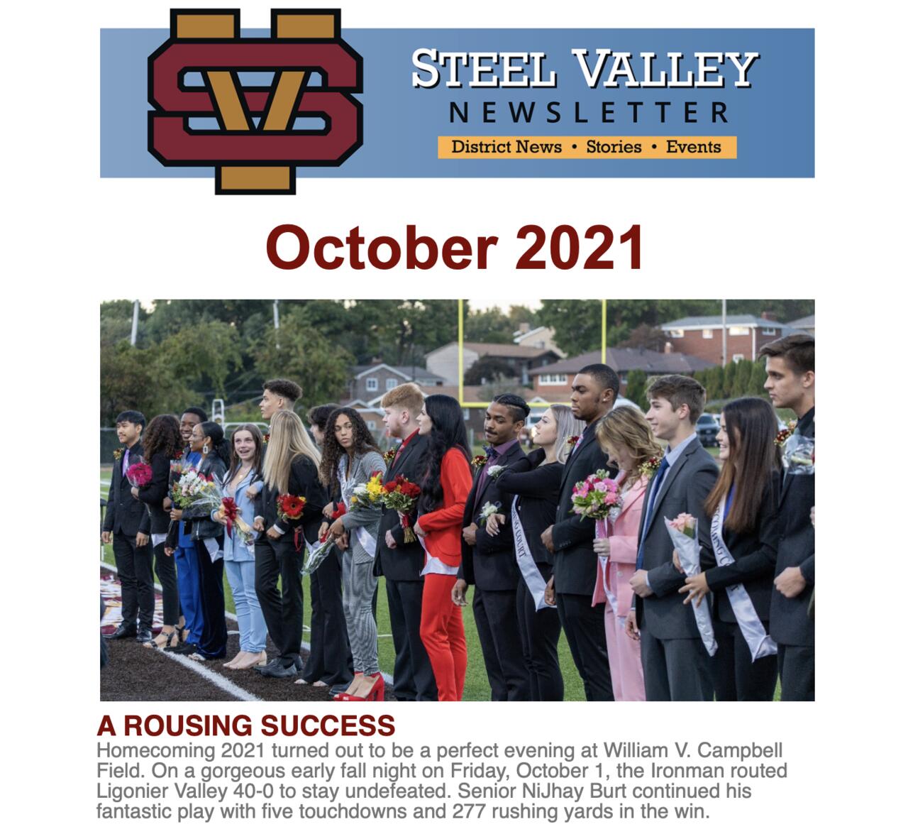 October Edition of the Steel Valley Monthly Newsletter Steel Valley