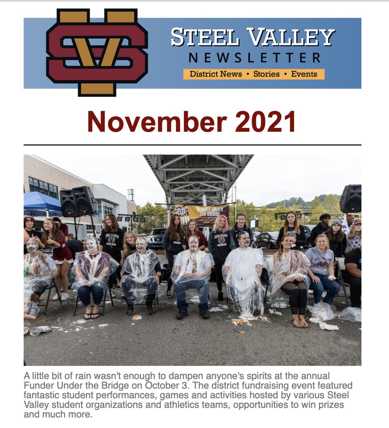 November 2021 Edition of the Steel Valley Monthly Newsletter Steel